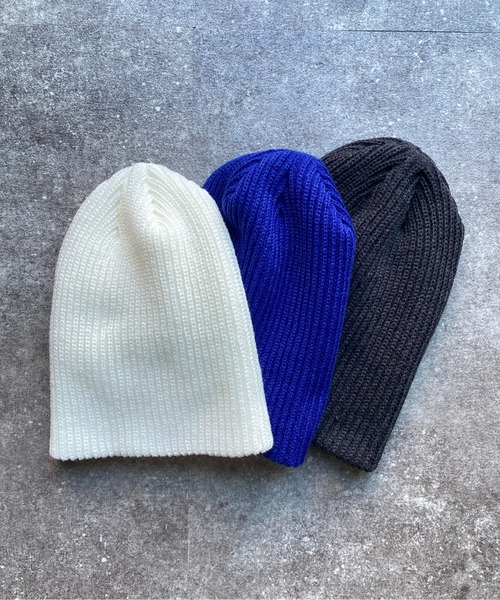 CPCM（シーピーシーエム）の「カラーリブ編みニットビーニー ニットキャップ（ニットキャップ/ビーニー・レディース・チャコールグレー/オレンジ/ブルー/ブラック/グレー/アイボリー・FREE）」の20枚目の写真