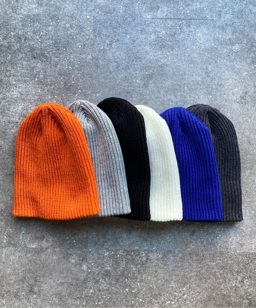 CPCM（シーピーシーエム）の「カラーリブ編みニットビーニー ニットキャップ（ニットキャップ/ビーニー・レディース・チャコールグレー/オレンジ/ブルー/ブラック/グレー/アイボリー・FREE）」の21枚目の写真