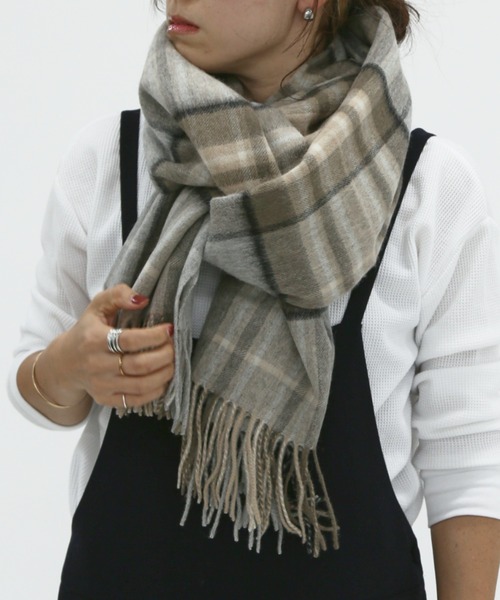 TWEEDWILL チェック柄ストール TWEED MILL ストール マフラー 「TWEEDMILL/ツイードミル
