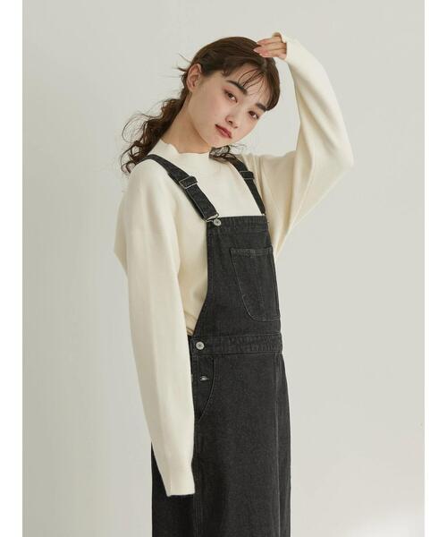 AMERICAN HOLIC（アメリカンホリック）の「モックネックニットプルオーバー（ニット/セーター・レディース・グレー/アイボリー/グリーン/ブラック/ピンク・L/M）」の12枚目の写真