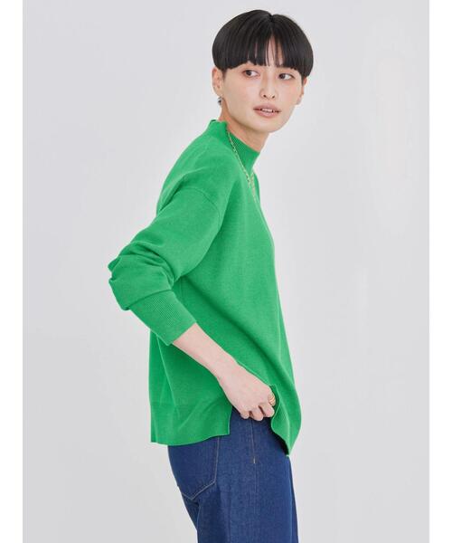 AMERICAN HOLIC（アメリカンホリック）の「モックネックニットプルオーバー（ニット/セーター・レディース・グレー/アイボリー/グリーン/ブラック/ピンク・L/M）」の18枚目の写真