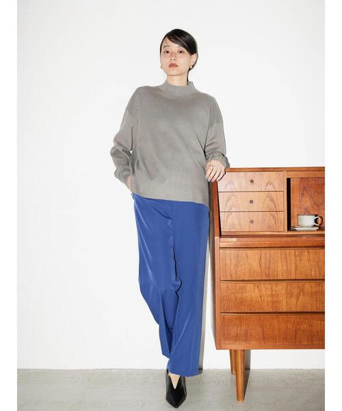 AMERICAN HOLIC（アメリカンホリック）の「モックネックニットプルオーバー（ニット/セーター・レディース・グレー/アイボリー/グリーン/ブラック/ピンク・L/M）」の22枚目の写真