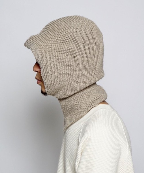 乱痴気（ランチキ）の「【LEUCHTFEUE】USEDOM Ⅱ（ニットキャップ/ビーニー・メンズ・ナチュラル/ブラック/モカ・FREE）」の4枚目の写真