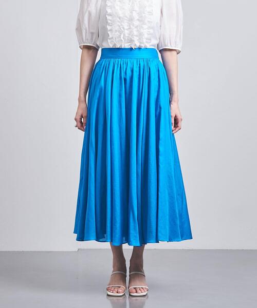 UNITED ARROWS（ユナイテッドアローズ）の「リボン フレアスカート（スカート・レディース・オフホワイト/ブラック/ターコイズブルー・36/38）」の4枚目の写真