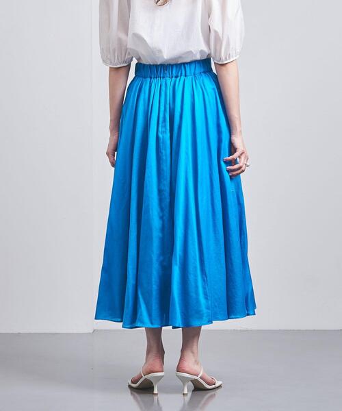 UNITED ARROWS（ユナイテッドアローズ）の「リボン フレアスカート（スカート・レディース・オフホワイト/ブラック/ターコイズブルー・36/38）」の6枚目の写真