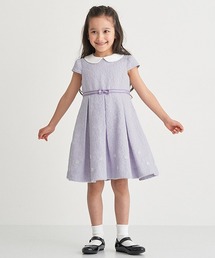 pom ponette junior（ポンポネットジュニア）の「【トドラーサイズ】フラワージャガードドレス（スーツセット・パープル系）」
