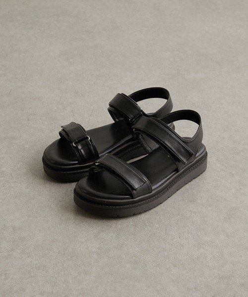 PAPILLONNER（パピヨネ）の「SPORTS BELT サンダル/PAPILLONNER/パピヨネ（サンダル・レディース・ブラック/グレイッシュベージュ・S/M/L）」の10枚目の写真