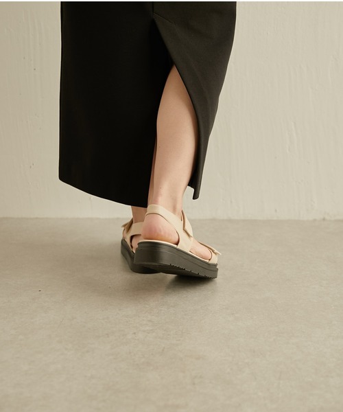 PAPILLONNER（パピヨネ）の「SPORTS BELT サンダル/PAPILLONNER/パピヨネ（サンダル・レディース・ブラック/グレイッシュベージュ・S/M/L）」の3枚目の写真