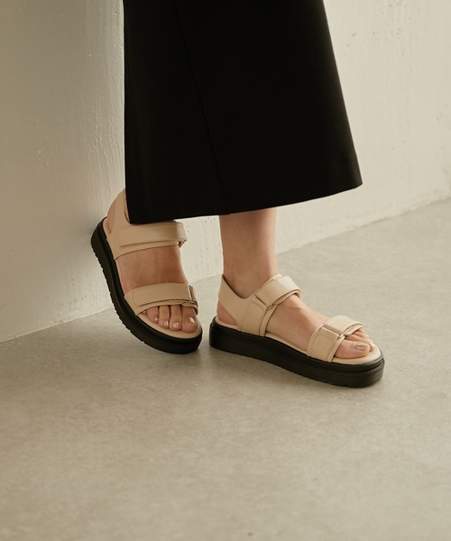 PAPILLONNER（パピヨネ）の「SPORTS BELT サンダル/PAPILLONNER/パピヨネ（サンダル・レディース・ブラック/グレイッシュベージュ・S/M/L）」の9枚目の写真