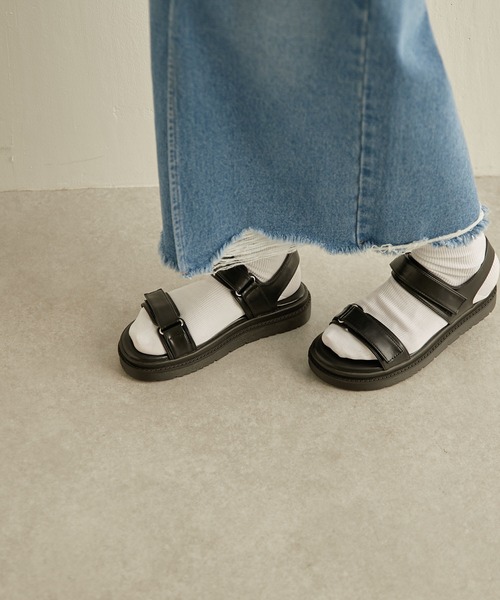 PAPILLONNER（パピヨネ）の「SPORTS BELT サンダル/PAPILLONNER/パピヨネ（サンダル・レディース・ブラック/グレイッシュベージュ・S/M/L）」の19枚目の写真