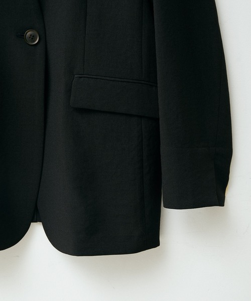 VIS（ビス）の「【洗える・接触冷感】美easyノーカラーVネックジャケット【セットアップ対応】（ノーカラージャケット・レディース・ブラック/ベージュ/オレンジ系その他・S/M）」の9枚目の写真