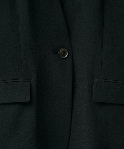 VIS（ビス）の「【洗える・接触冷感】美easyノーカラーVネックジャケット【セットアップ対応】（ノーカラージャケット・レディース・ブラック/ベージュ/オレンジ系その他・S/M）」の7枚目の写真