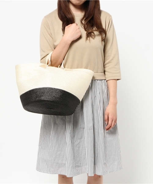 ESTNATION（エストネーション）の「CATERINA BERTINI カゴバッグ（かごバッグ・レディース・グレー/ナチュラル・FREE）」の3枚目の写真