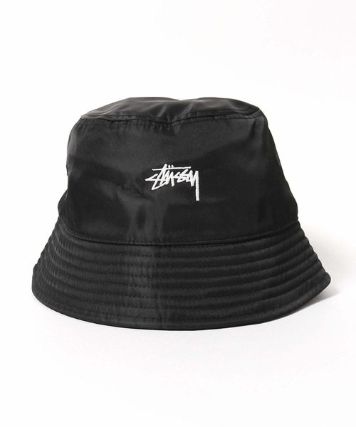 STUSSY(ステューシー)の「STUSSY/ステューシー Satin Nylon Deep Bucket Hat バケットハット(ハット・メンズ・パープル/ブラック/グレー・S/M/L/XL)」の2枚目の写真