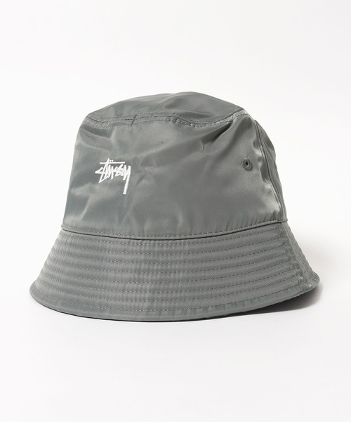 STUSSY(ステューシー)の「STUSSY/ステューシー Satin Nylon Deep Bucket Hat バケットハット(ハット・メンズ・パープル/ブラック/グレー・S/M/L/XL)」の12枚目の写真