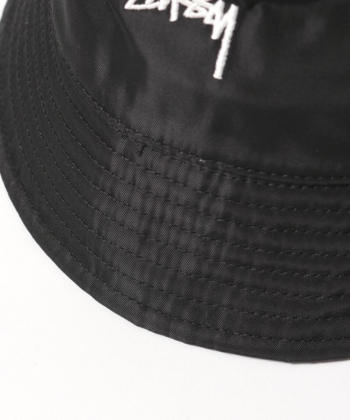 STUSSY(ステューシー)の「STUSSY/ステューシー Satin Nylon Deep Bucket Hat バケットハット(ハット・メンズ・パープル/ブラック/グレー・S/M/L/XL)」の6枚目の写真