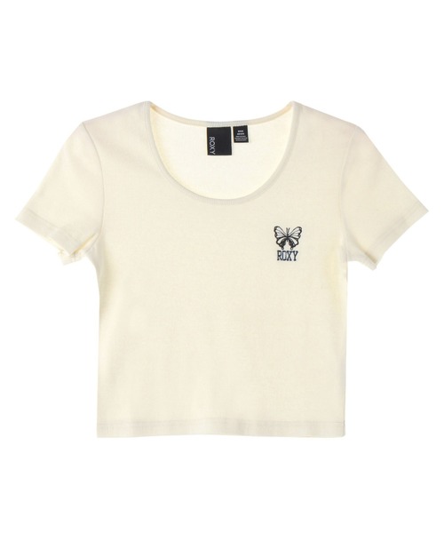 ROXY(ロキシー)の「BUTTERFLY TEE/ロキシー半袖Tシャツ(Tシャツ/カットソー・レディース・ブラック/ホワイト/パープル・MEDIUM/LARGE)」の6枚目の写真
