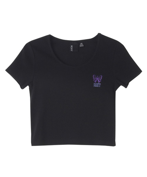 ROXY(ロキシー)の「BUTTERFLY TEE/ロキシー半袖Tシャツ(Tシャツ/カットソー・レディース・ブラック/ホワイト/パープル・MEDIUM/LARGE)」の10枚目の写真