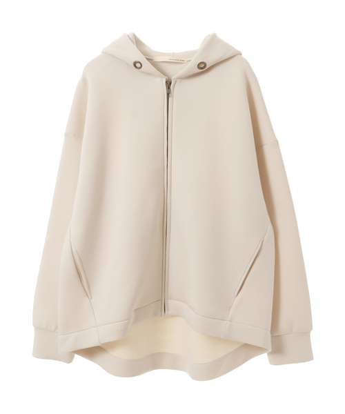 MELROSE claire(メルローズ クレール)の「【スッキリとスポーティーで上品な生地感☆大人っぽく落ち着きのあるパーカー♪】(パーカー・レディース・オフホワイト/ベージュ/ブラック・FREE)」の8枚目の写真