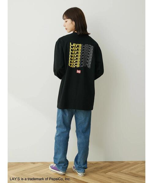 セール】□LAYS ウェーブロゴptロンT（Tシャツ/カットソー