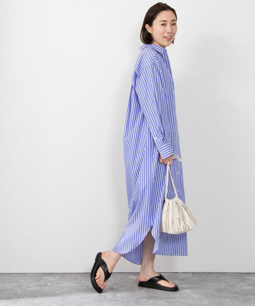 NOLLEY’S（ノーリーズ）の「イージーケアコットンシャツワンピース（シャツワンピース・レディース・サックスブルー/ブルー系その他3/ホワイト系その他4・FREE）」の12枚目の写真