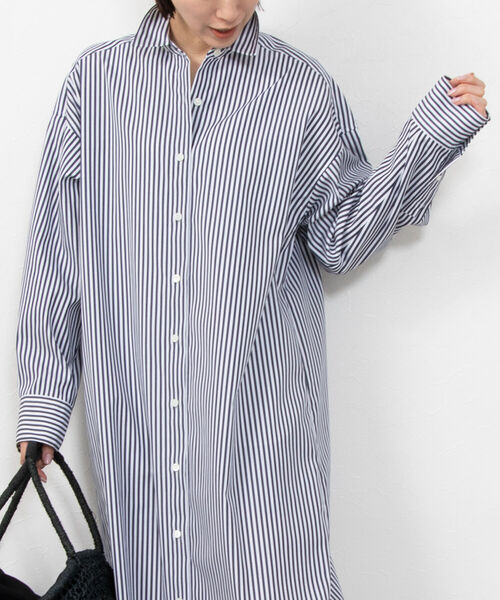 NOLLEY’S（ノーリーズ）の「イージーケアコットンシャツワンピース（シャツワンピース・レディース・サックスブルー/ブルー系その他3/ホワイト系その他4・FREE）」の16枚目の写真