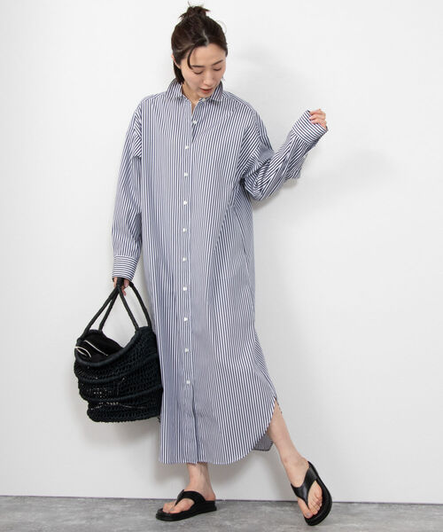 NOLLEY’S（ノーリーズ）の「イージーケアコットンシャツワンピース（シャツワンピース・レディース・サックスブルー/ブルー系その他3/ホワイト系その他4・FREE）」の20枚目の写真