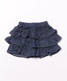 CALMIA | デニムフリルキュロットパンツ(80~130cm)(デニムパンツ)