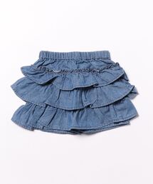 CALMIA | デニムフリルキュロットパンツ(80～130cm)(デニムパンツ)