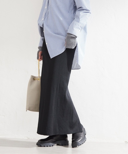JOURNAL STANDARD（ジャーナルスタンダード）の「《追加3》Pフライスロングスカート（スカート・レディース・ブラウン/ブラック・FREE）」の12枚目の写真