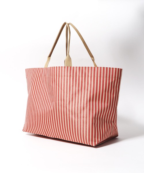 HOLLINGWORTH COUNTRY OUTFITTERS(ホリングワース カントリーアウトフィッターズ)の「HOLLINGWORTH COUNTRY OUTFITTER/ホリングワース カントリーアウトフィッターズ Web Handle Deckchair Stripe Tote L トートバッグ(トートバッグ・レディース・ネイビー/グリーン系2/サンドベージュ/グリーン系1・FREE)」の14枚目の写真