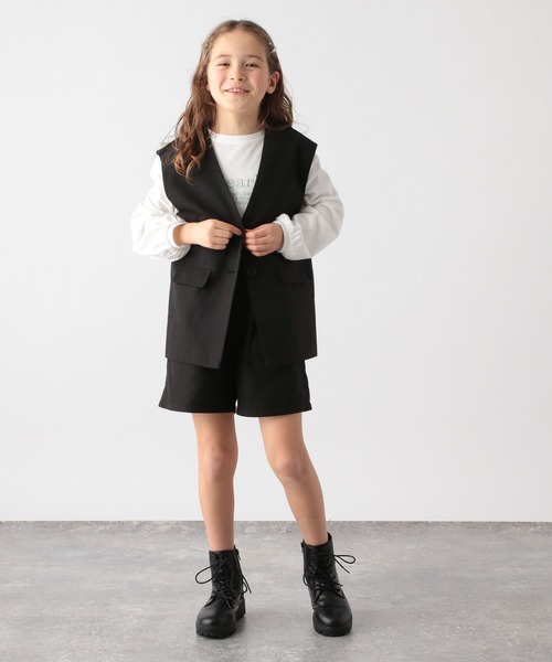 GLOBAL WORK(グローバルワーク)の「イージーケアセットアップ/183982(ワンピース・キッズ・ブラック・110cm/130cm/140cm/150cm/160cm/100cm/120cm)」の6枚目の写真