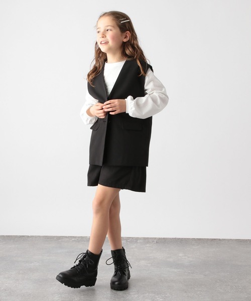 GLOBAL WORK(グローバルワーク)の「イージーケアセットアップ/183982(ワンピース・キッズ・ブラック・110cm/130cm/140cm/150cm/160cm/100cm/120cm)」の14枚目の写真