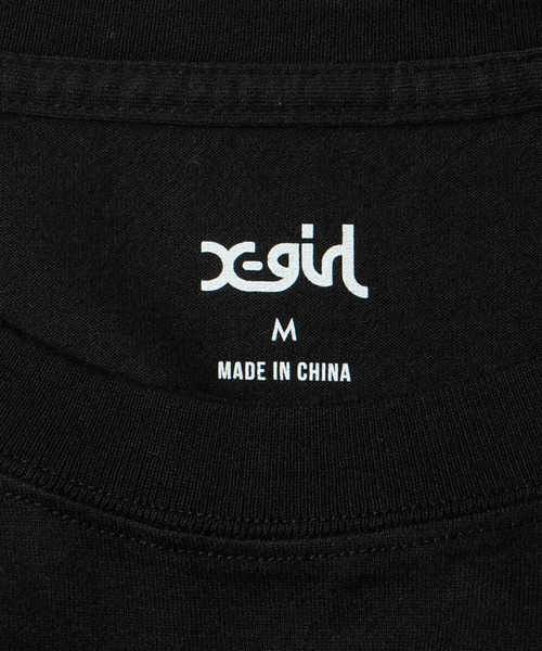 X-girl（エックスガール）の「VERTICAL WORD LOGO S/S TEE DRESS（ワンピース・レディース・ブラック/ライトパープル/オリーブ・S/M）」の6枚目の写真