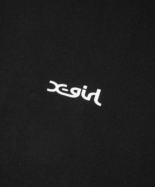 X-girl（エックスガール）の「VERTICAL WORD LOGO S/S TEE DRESS（ワンピース・レディース・ブラック/ライトパープル/オリーブ・S/M）」の8枚目の写真