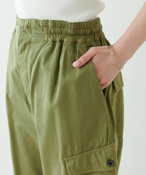 PUAL CE CIN（ピュアルセシン）の「綿キュプラカーゴパンツ（カーゴパンツ・レディース・ベージュ/カーキ・FREE）」の5枚目の写真