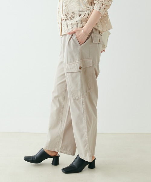 PUAL CE CIN（ピュアルセシン）の「綿キュプラカーゴパンツ（カーゴパンツ・レディース・ベージュ/カーキ・FREE）」の17枚目の写真