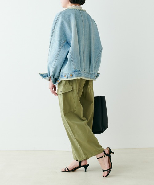 PUAL CE CIN（ピュアルセシン）の「綿キュプラカーゴパンツ（カーゴパンツ・レディース・ベージュ/カーキ・FREE）」の12枚目の写真