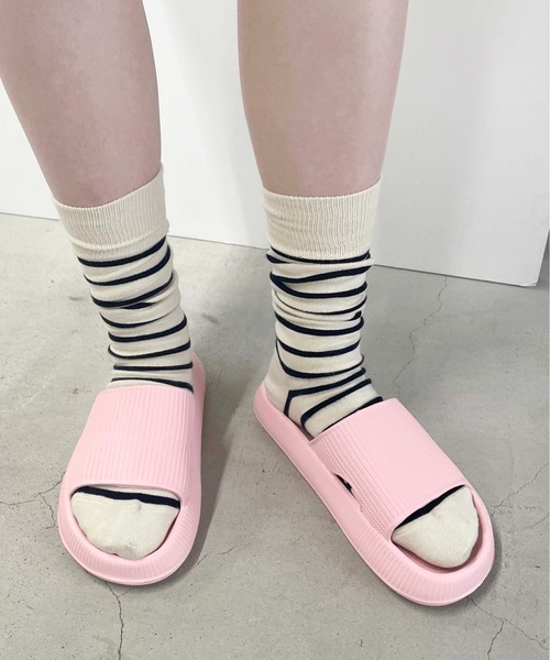 Casselini(キャセリーニ)の「Casselini(キャセリーニ)フォームサンダル(サンダル・レディース・ホワイト/ブラック/ベージュ/グリーン/ブルー/イエロー/ピンク/オレンジ・M)」の7枚目の写真