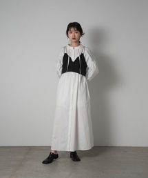 Amiur | gather balloon long shirt ops(ワンピース)