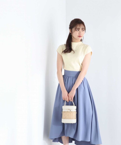 PROPORTION BODY DRESSING（プロポーションボディドレッシング）の「フレンチスリーブニット / 1213170400（ニット/セーター・レディース・オフホワイト/ライトグリーン/ダークグレー・FREE）」の17枚目の写真