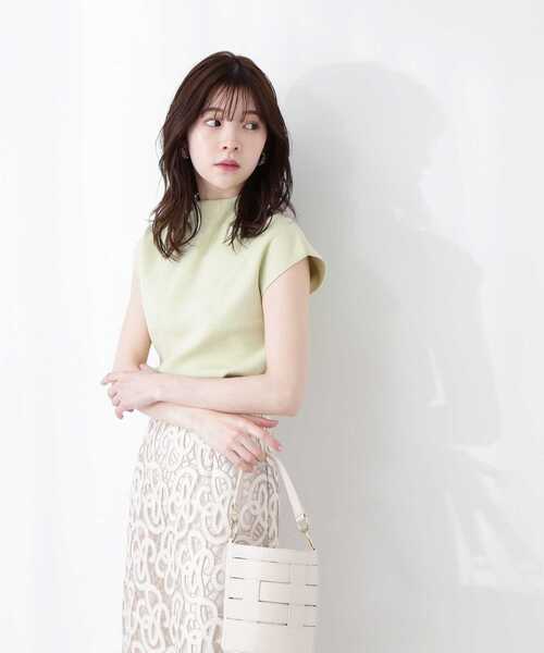 PROPORTION BODY DRESSING（プロポーションボディドレッシング）の「フレンチスリーブニット / 1213170400（ニット/セーター・レディース・オフホワイト/ライトグリーン/ダークグレー・FREE）」の5枚目の写真