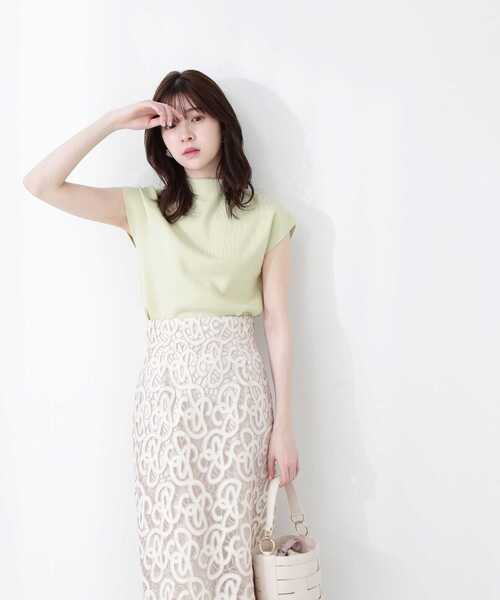 PROPORTION BODY DRESSING（プロポーションボディドレッシング）の「フレンチスリーブニット / 1213170400（ニット/セーター・レディース・オフホワイト/ライトグリーン/ダークグレー・FREE）」の18枚目の写真