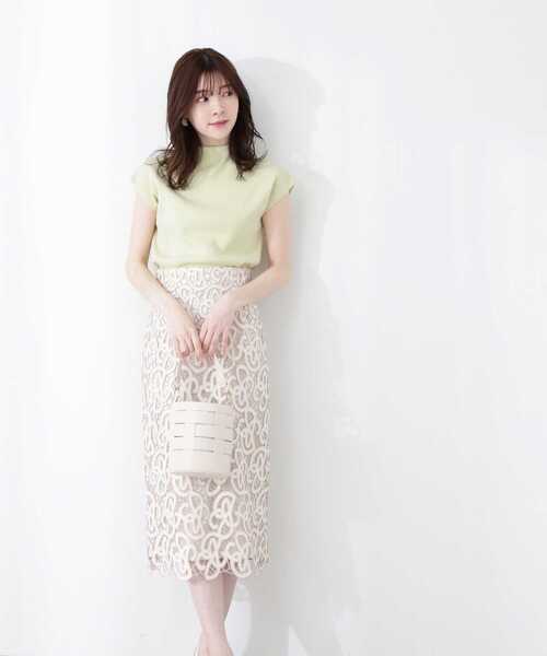 PROPORTION BODY DRESSING（プロポーションボディドレッシング）の「フレンチスリーブニット / 1213170400（ニット/セーター・レディース・オフホワイト/ライトグリーン/ダークグレー・FREE）」の21枚目の写真