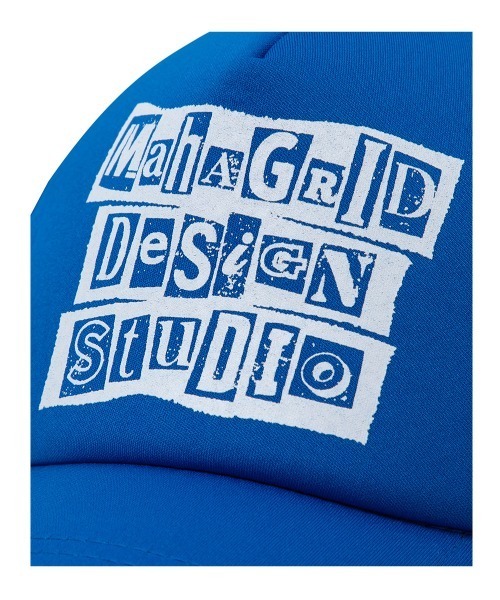 MAHAGRID（マハグリッド）の「『mahagrid/マハグリッド』RANSOM NOTE TRUCKER CAP/トラッカー キャップ（キャップ・レディース・ブルー/ブラック・FREE）」の6枚目の写真