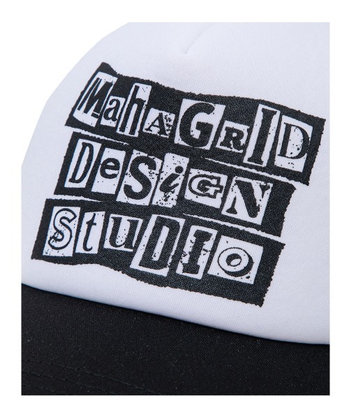 MAHAGRID（マハグリッド）の「『mahagrid/マハグリッド』RANSOM NOTE TRUCKER CAP/トラッカー キャップ（キャップ・レディース・ブルー/ブラック・FREE）」の3枚目の写真