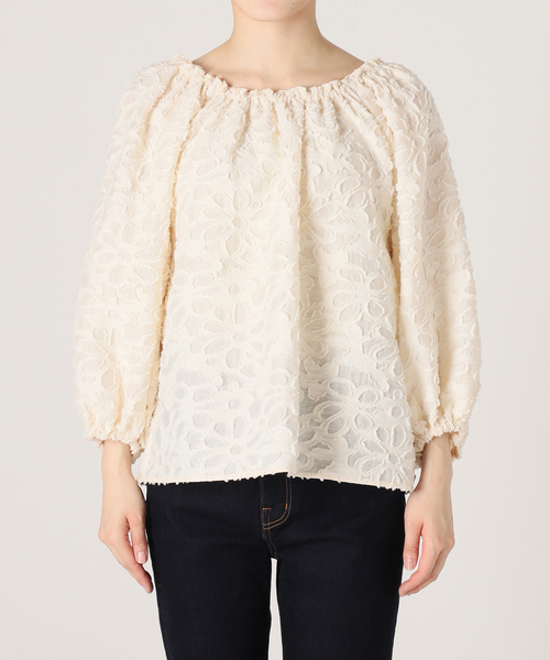 セール】カットジャガードオフショルブラウス(シャツ/ブラウス セール】カットジャガードオフショルブラウス(シャツ/ブラウス