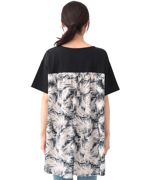 チチカカ(チチカカ)の「リーフプリントコンビ プルオーバー(Tシャツ/カットソー・レディース・ブラック/カーキ・FREE)」の11枚目の写真