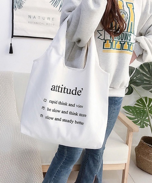 Silly(シリー)の「【A4サイズもラクラク納まる】刺繍トートバッグ(トートバッグ・レディース・ブラック/ホワイト/アイボリー・ONESIZE)」の7枚目の写真