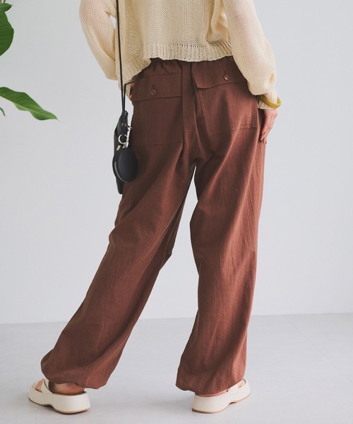 Crisp(クリスプ)の「ナチュラルパラシュートパンツ(カーゴパンツ・レディース・ブラウン/ホワイト・FREE)」の17枚目の写真